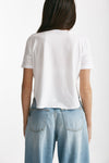 t-shirt scatolina crop bianco women ( p - s ) - 2