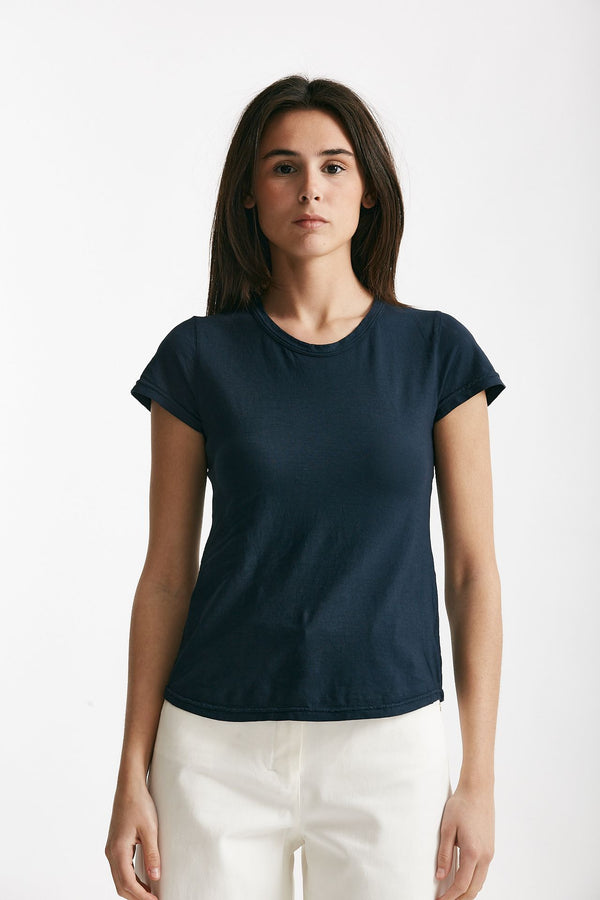 t-shirt basica girocollo blu women ( p - s )