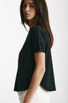 t-shirt scatolina crop nero women ( p - s ) - 2