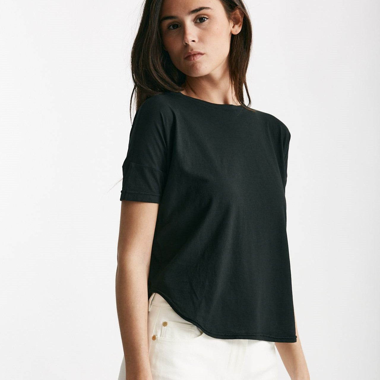 t-shirt scatolina crop nero women ( p - s ) - 5
