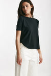 t-shirt scatolina crop nero women ( p - s ) - 4