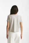 t-shirt scatolina crop grigio chiaro women ( p - s ) - 3