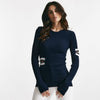 maglia girocollo cut out blu e bianca women Seafarer - 7