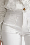 jeans a zampa bianco vita alta women Seafarer - 5