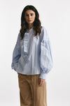 camicia rigata bianco e azzurro over women Seafarer - 5