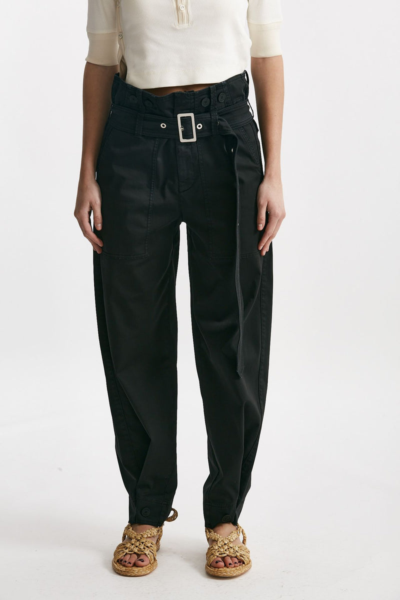 pantalone in cotone nero vita regolare women Seafarer - 1
