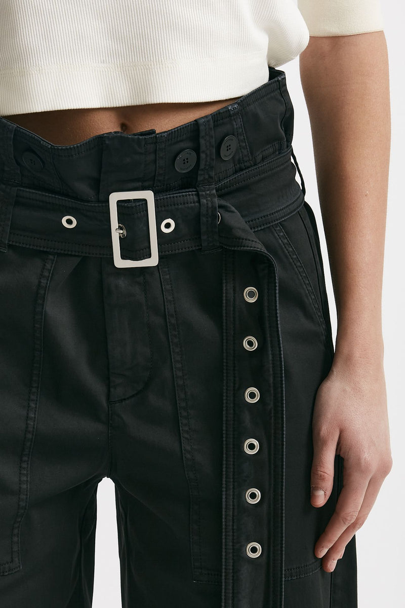 pantalone in cotone nero vita regolare women Seafarer - 5