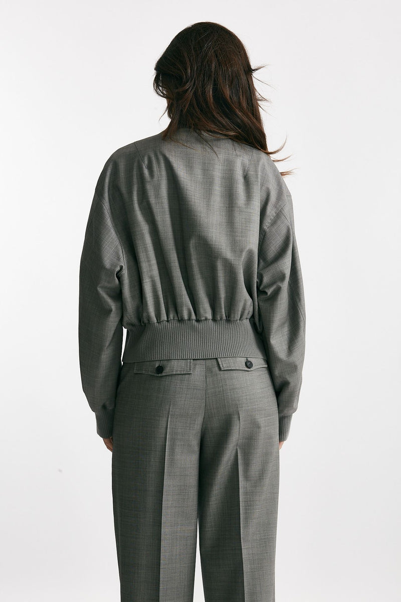 bomber in tela di lana grigio women Seafarer - 3