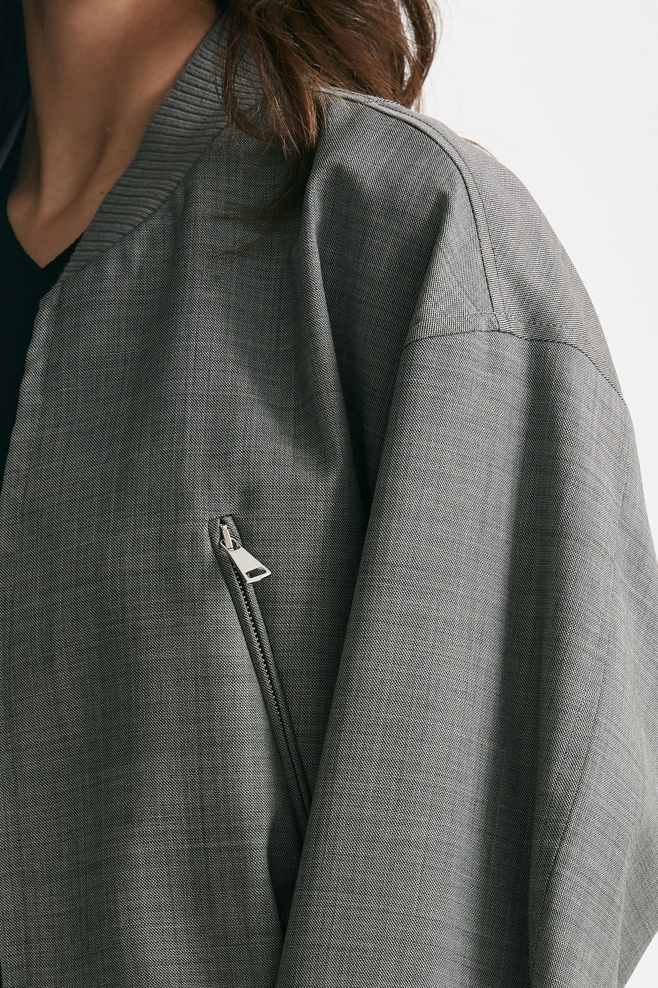 bomber in tela di lana grigio women Seafarer - 6