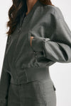 bomber in tela di lana grigio women Seafarer - 5