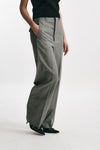 pantalone in tela di lana grigio vita alta women Seafarer - 3