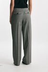 pantalone in tela di lana grigio vita alta women Seafarer - 4