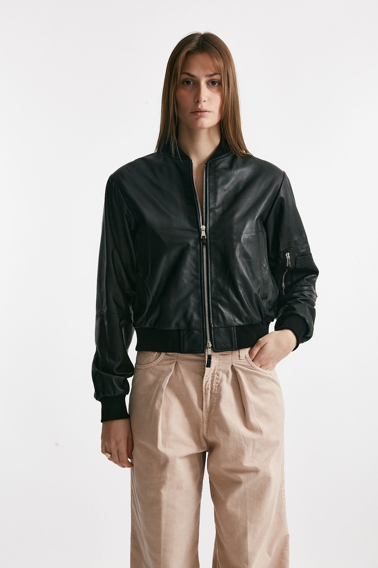bomber in pelle nero women Myskin - 6