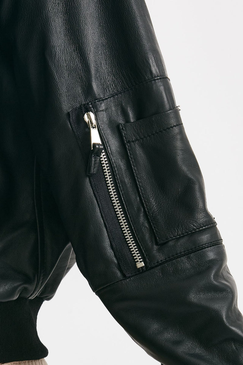 bomber in pelle nero women Myskin - 7