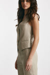 gilet in lino sabbia women Tagliatore - 2