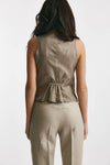 gilet in lino sabbia women Tagliatore - 3
