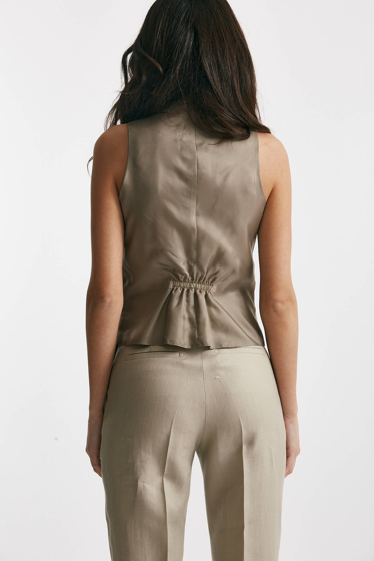 gilet in lino sabbia women Tagliatore - 3
