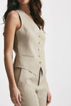 gilet in lino sabbia women Tagliatore - 4