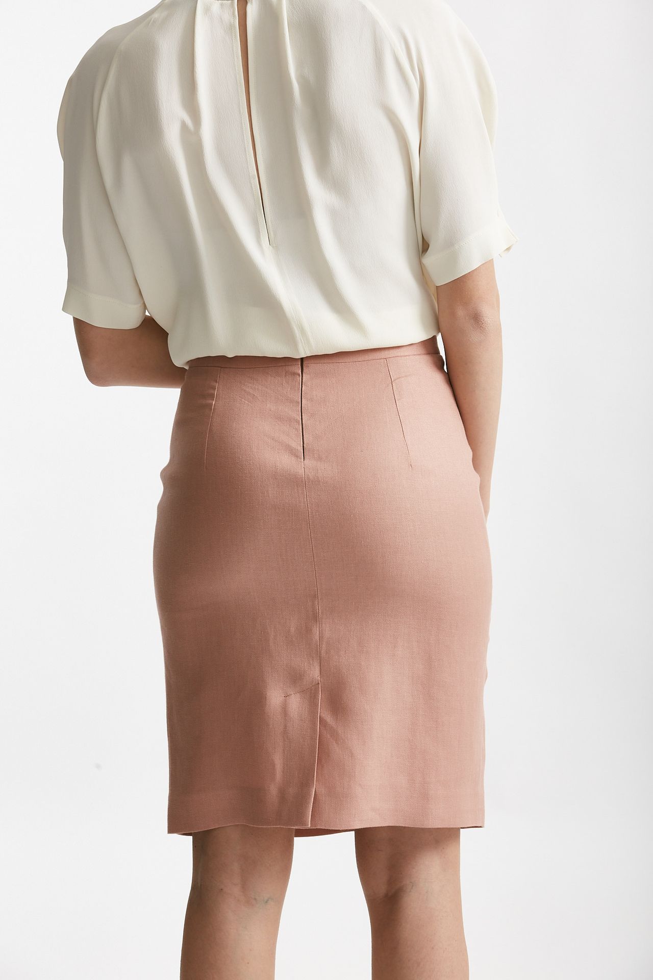 gonna tubino vita alta rosa women Tagliatore - 3