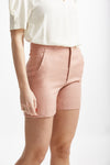bermuda in lino vita alta rosa women Tagliatore - 4