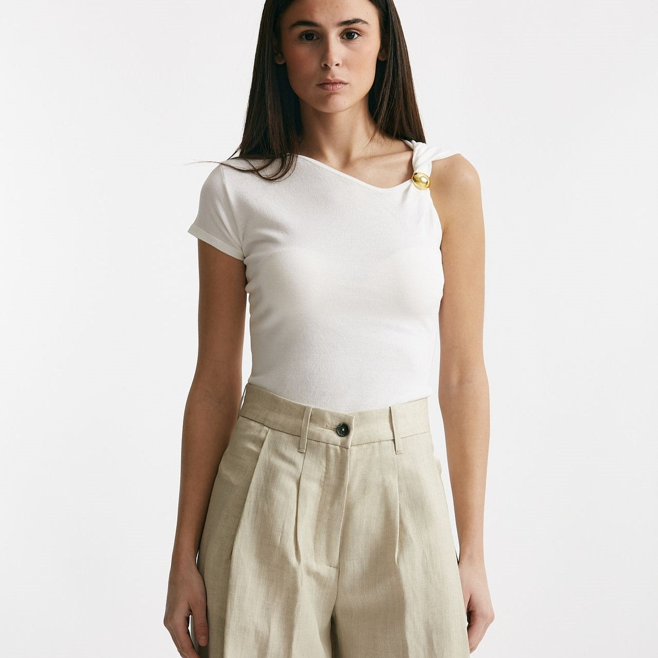 top in viscosa bianco women Federica tosi - 6