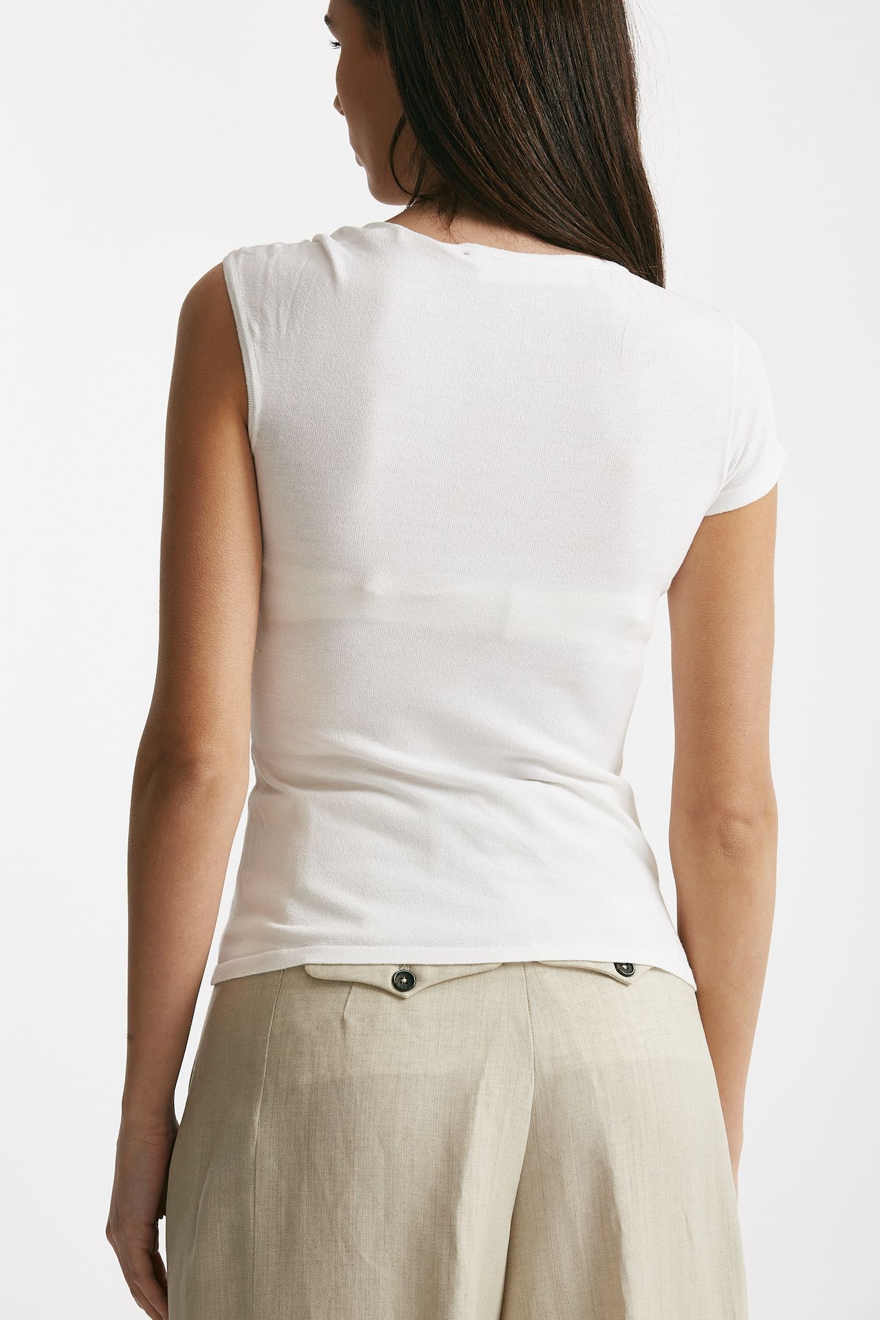 top in viscosa bianco women Federica tosi - 3