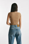 top in viscosa cammello women Federica tosi - 3