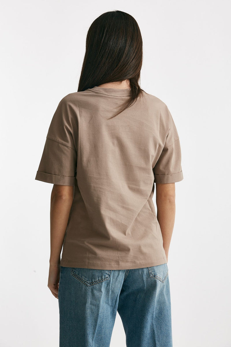t-shirt over tortora women Federica tosi - 3