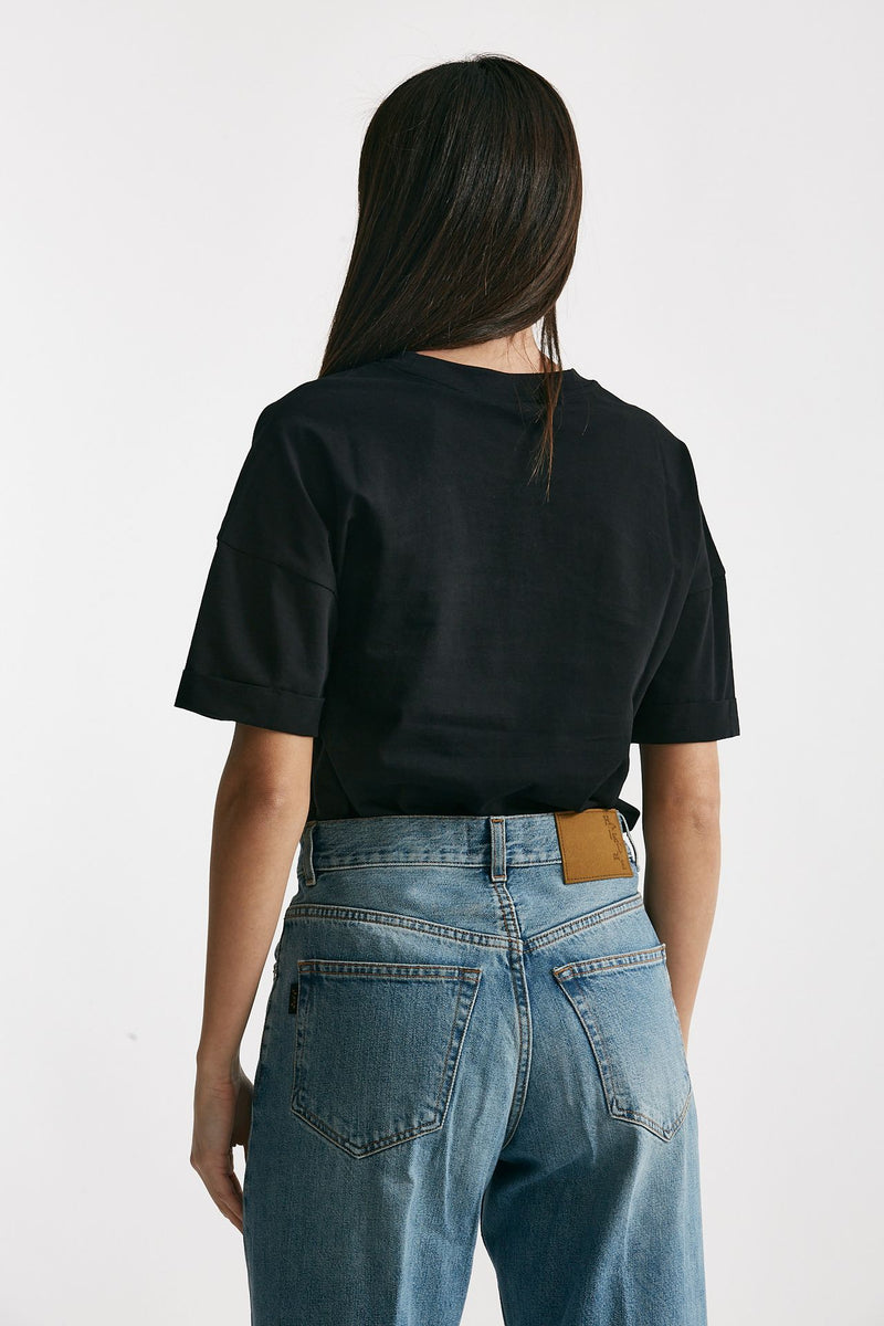 t-shirt cut out nero women Federica tosi - 3