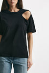 t-shirt cut out nero women Federica tosi - 6