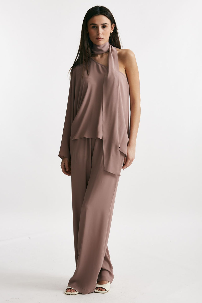 camicia monospalla rosa antico women Federica tosi - 1