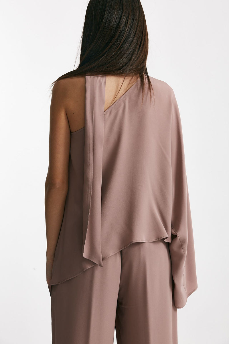 camicia monospalla rosa antico women Federica tosi - 4