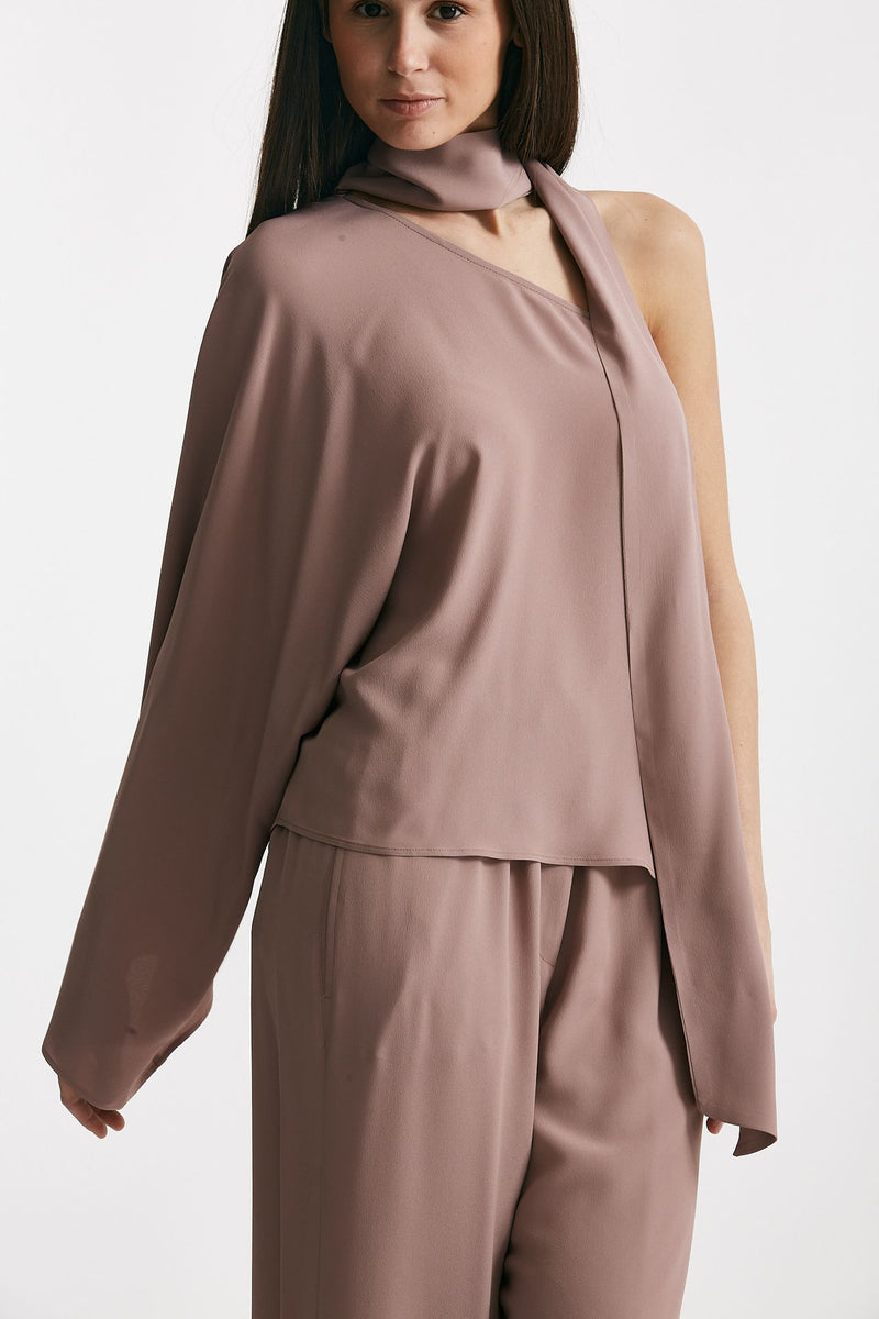 camicia monospalla rosa antico women Federica tosi - 5