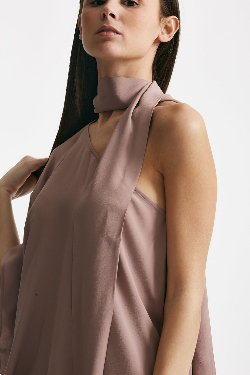 camicia monospalla rosa antico women Federica tosi - 6