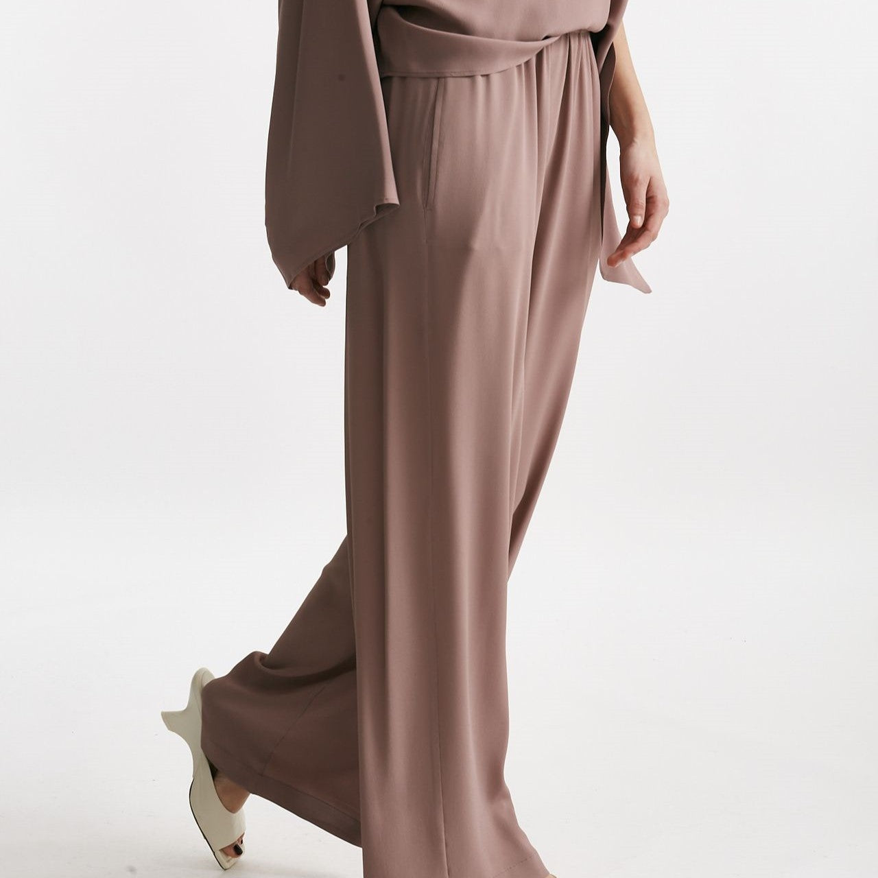 pantalone fluido rosa antico women Federica tosi - 6