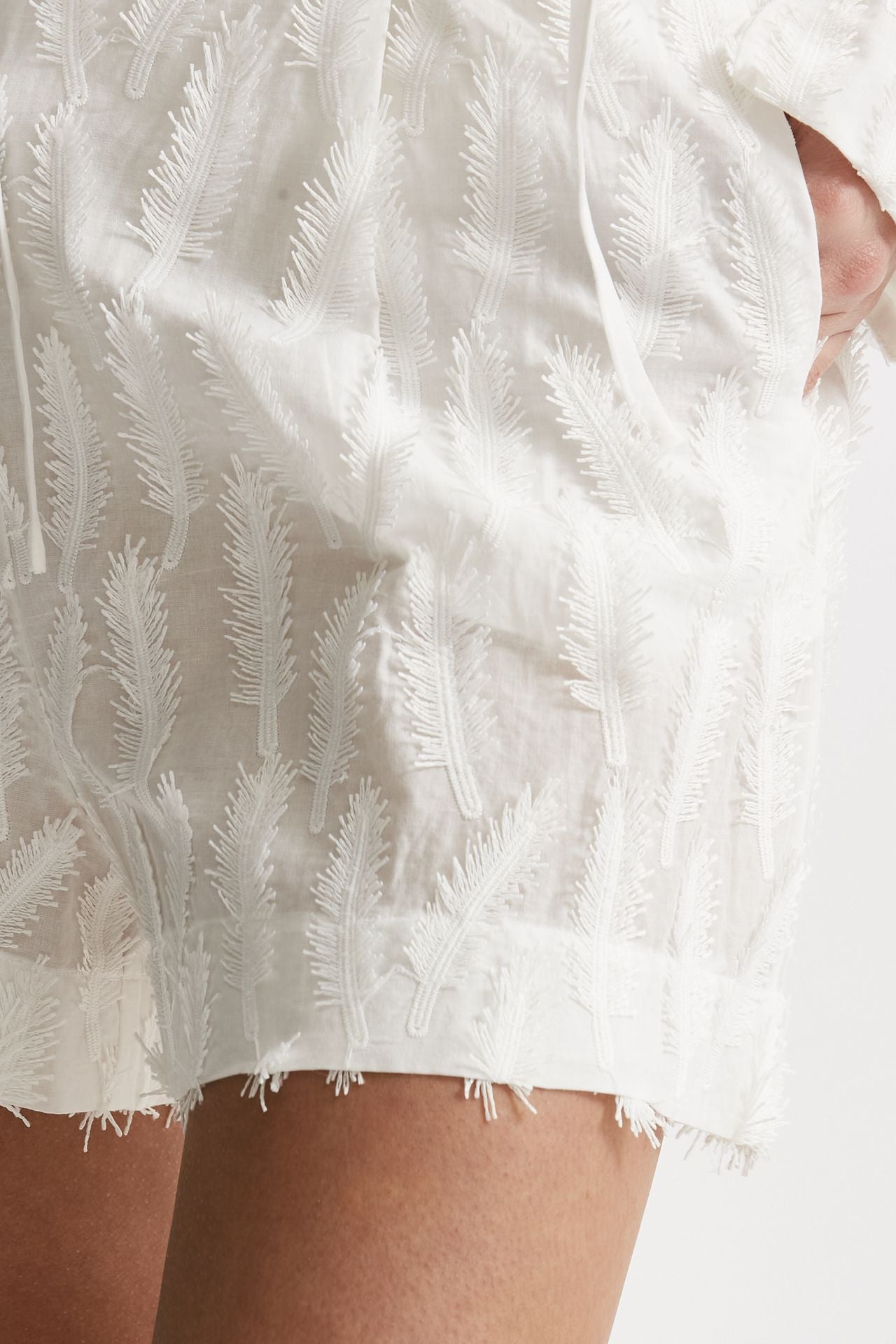 short con applicazioni bianco vita alta women Federica tosi - 7
