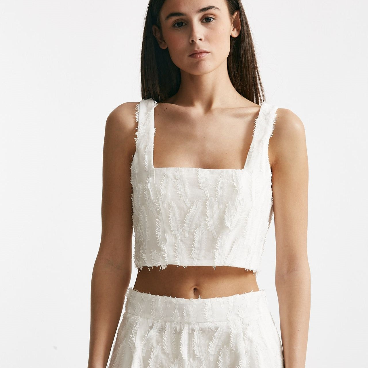 top crop con applicazioni bianco women Federica tosi - 6