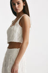 top crop con applicazioni bianco women Federica tosi - 2