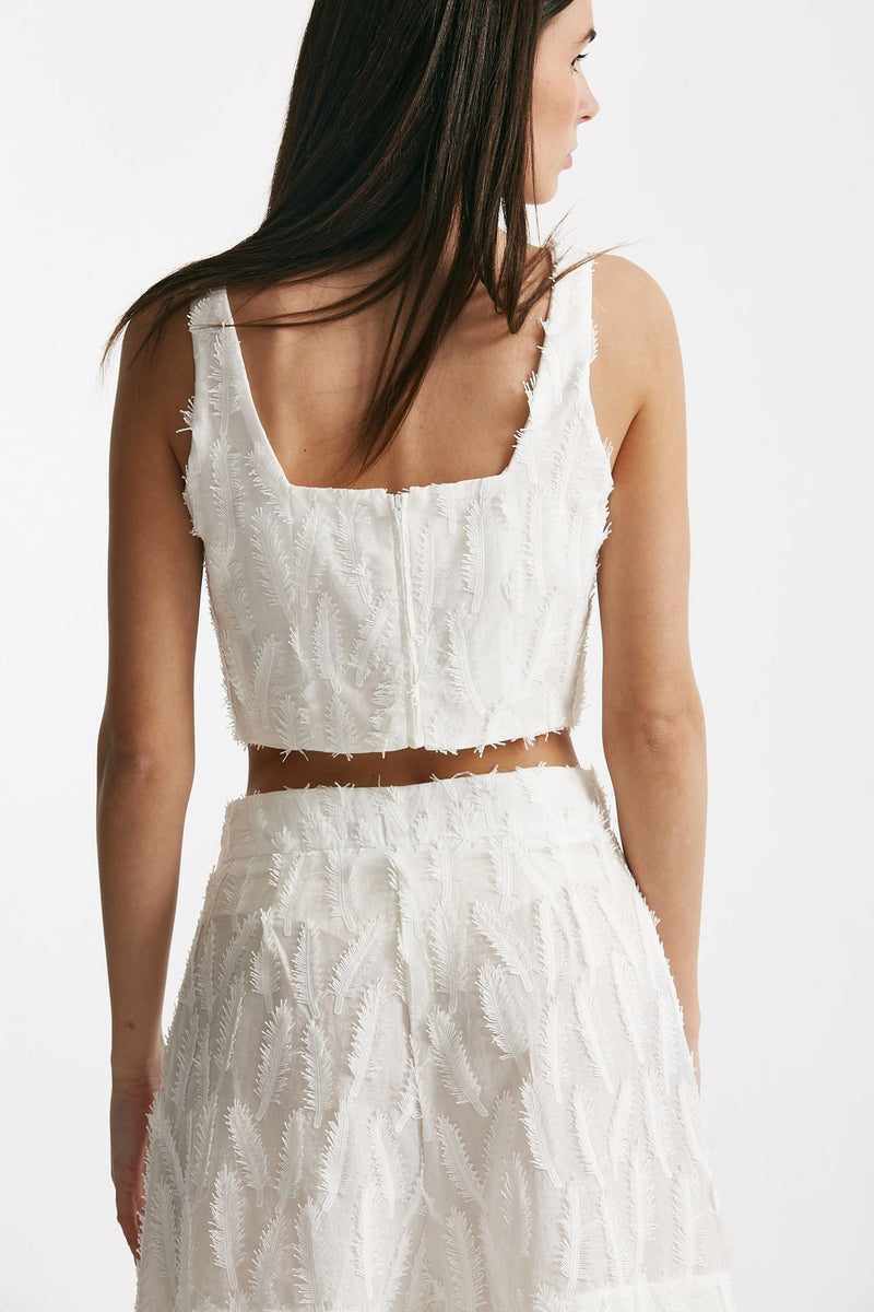 top crop con applicazioni bianco women Federica tosi - 3