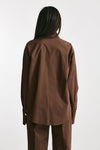 camicia over marrone cioccolato women Federica tosi - 3