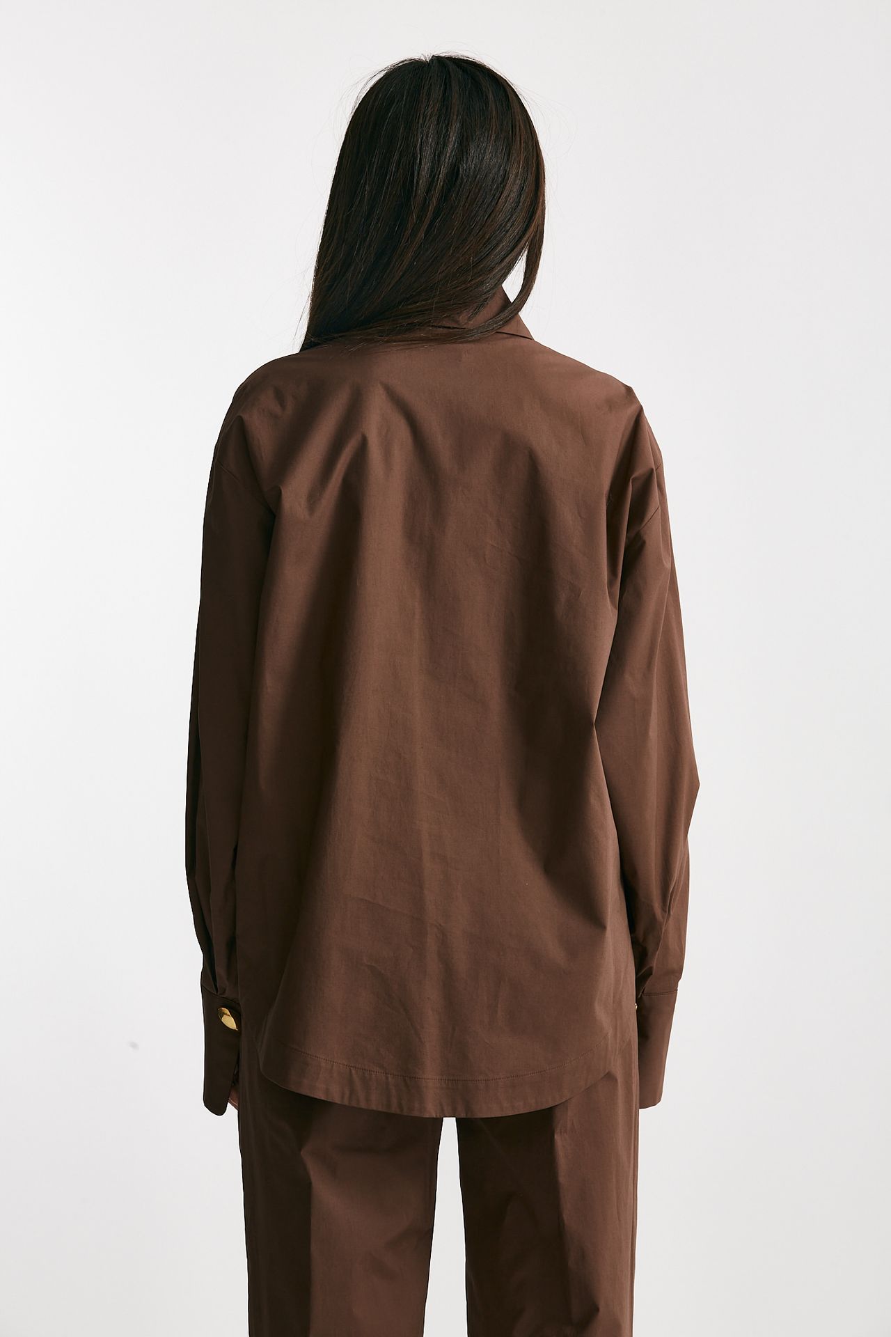 camicia over marrone cioccolato women Federica tosi - 3