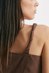 top crop monospalla cioccolato women Federica tosi - 6