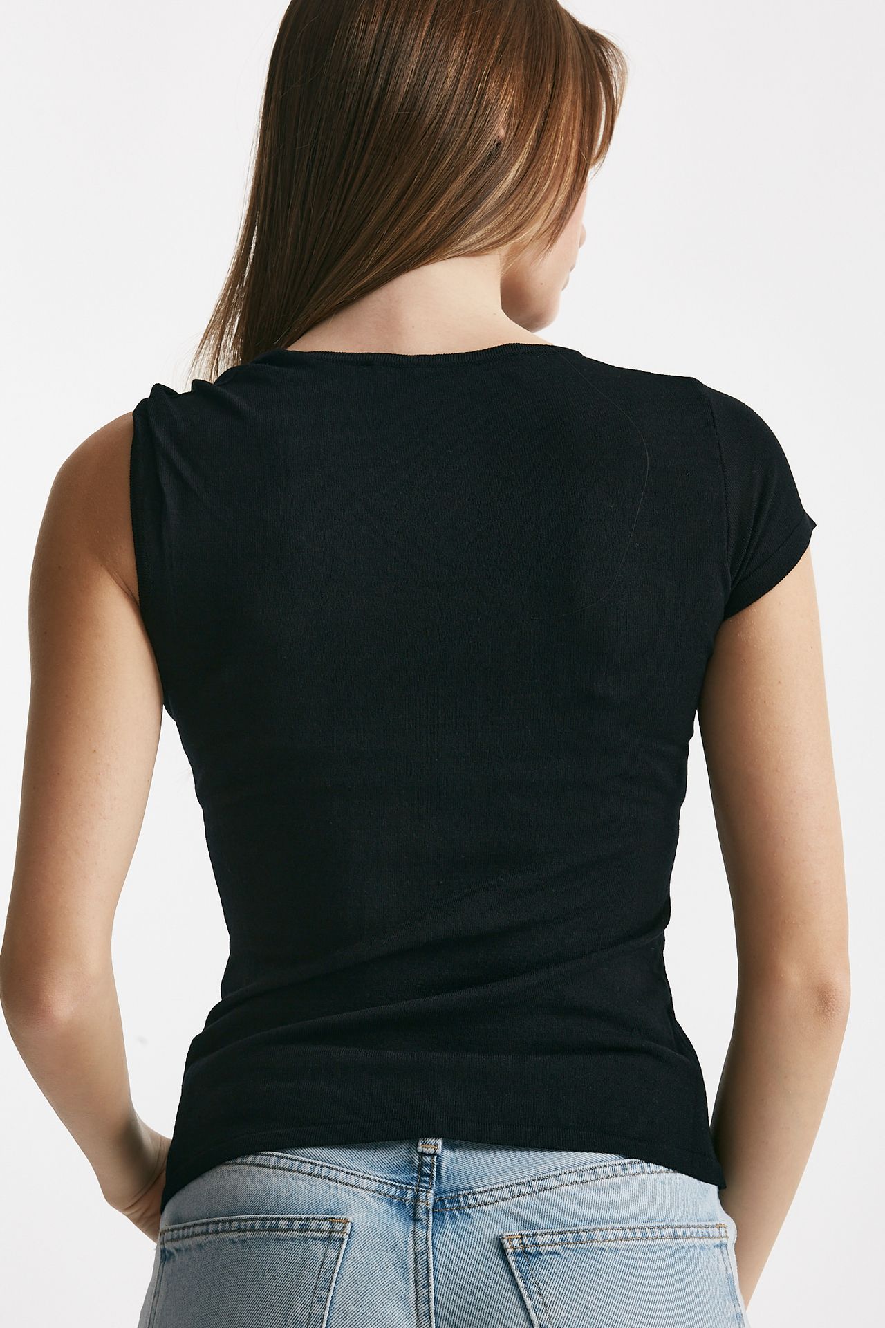 top in viscosa nero women Federica tosi - 3