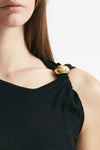 top in viscosa nero women Federica tosi - 5