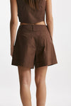 short pinces vita alta marrone cioccolato women Federica tosi - 3