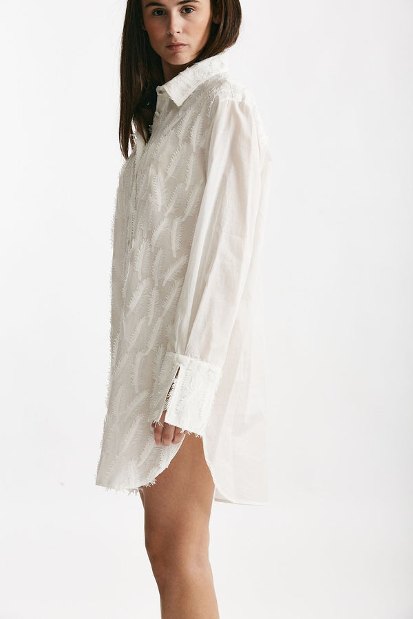 abito camicia lavorato bianco women Federica tosi