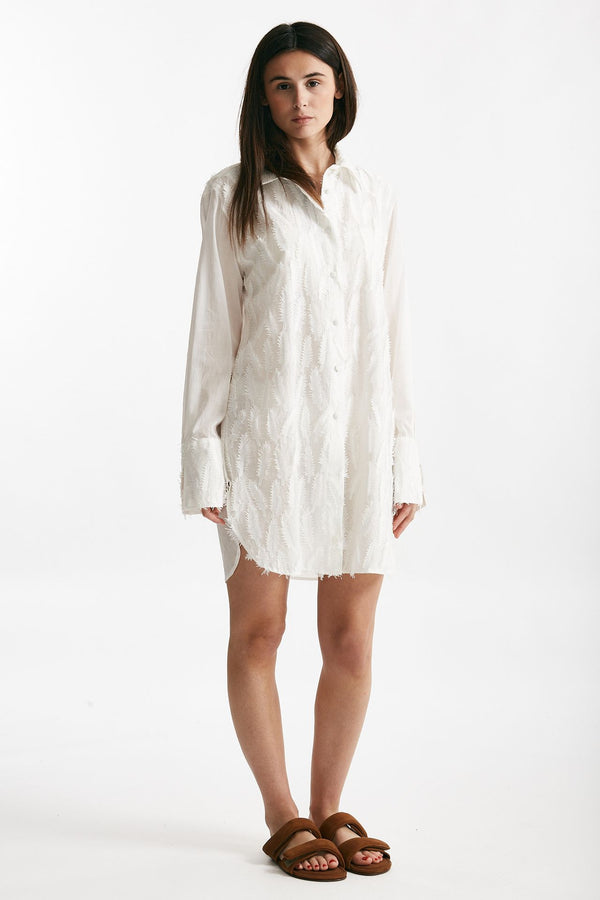 abito camicia lavorato bianco women Federica tosi