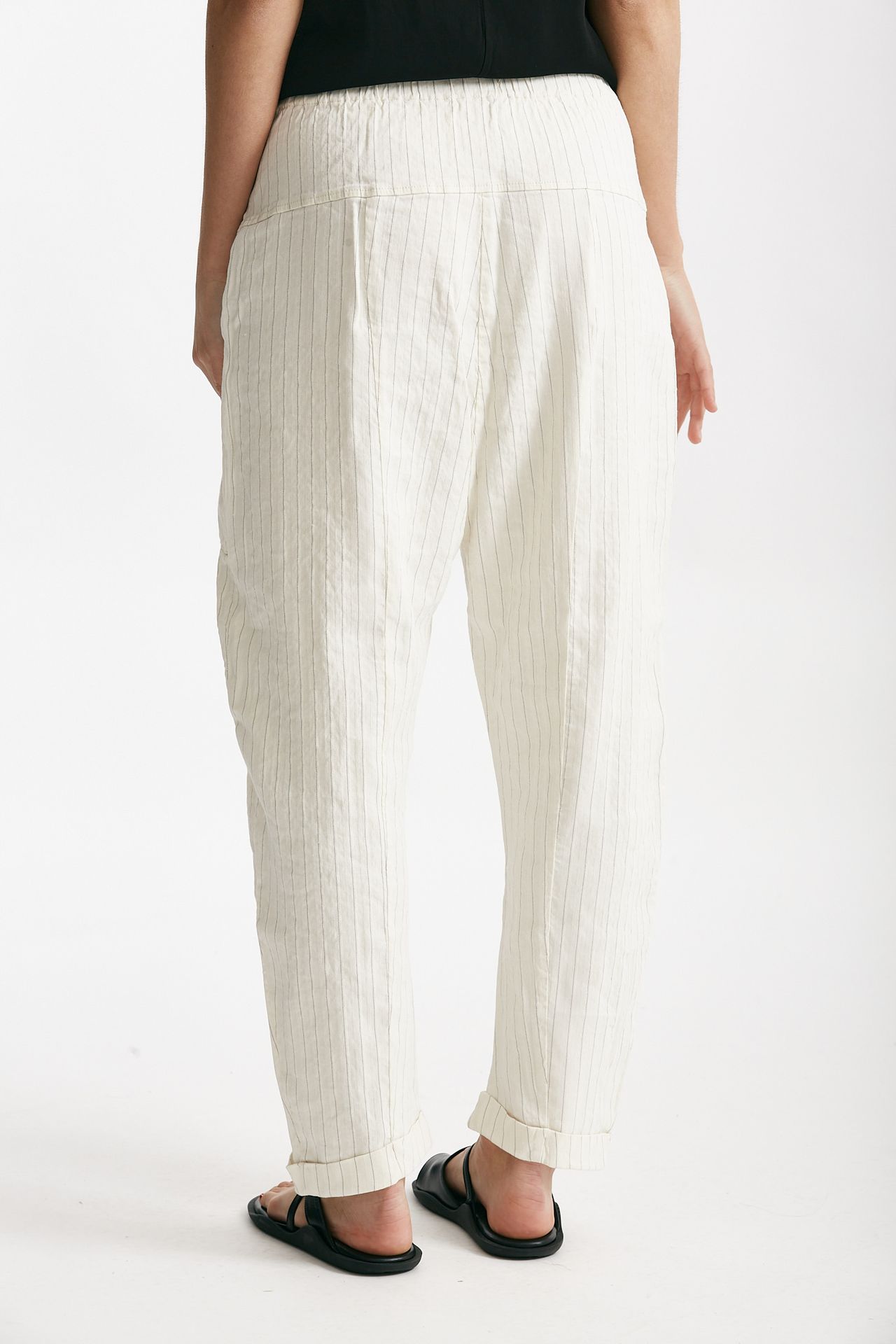pantalone loose bianco gessato women Transit par such - 3
