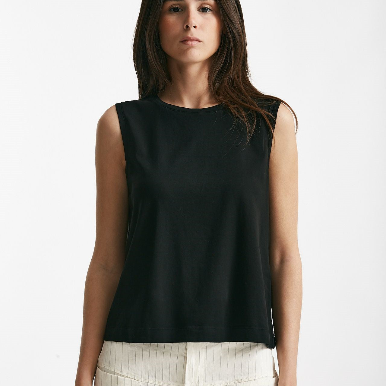 top in cotone nero women Transit par such - 4