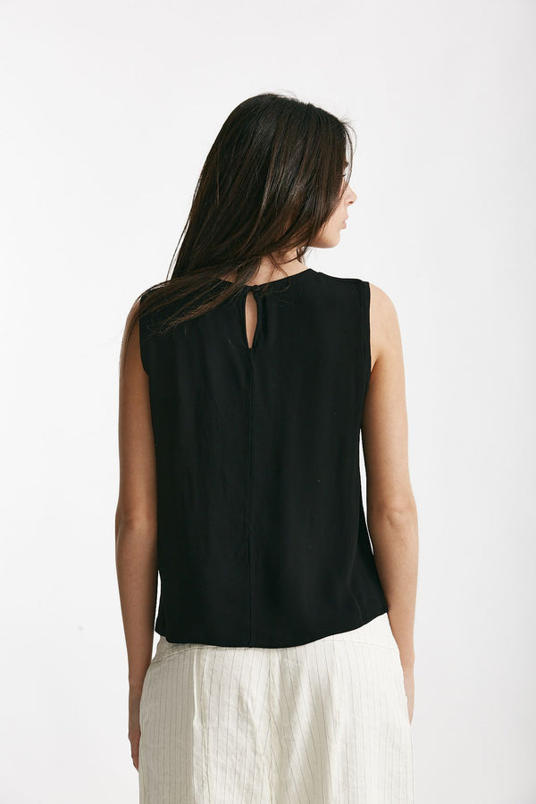 top in cotone nero women Transit par such